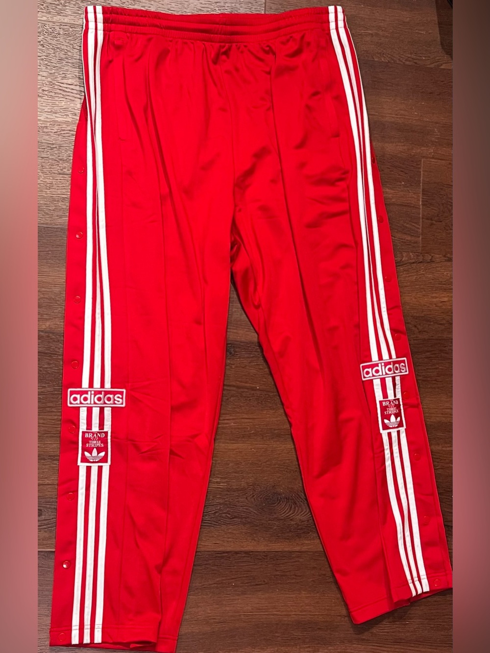 Adidas Originals Adibreak Track Side Snap Tearaway Pants Red Men’s XL Y2K Style